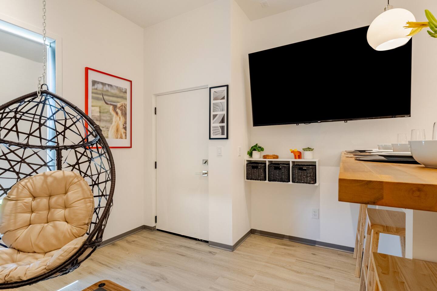 Barndo 3A · South one-bedroom at Cedar Pond Farms — one-bedroom barndominium suite lodging on the farm, with the Highland herd a short walk away.